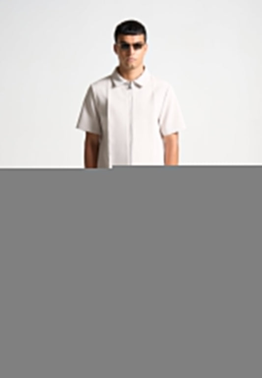 Tailored Shirt With Crease - Stone